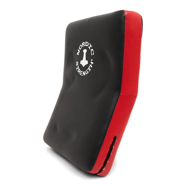 Schlagpolster (Kick Pad) PRO, leicht gekrümmt, schwarz/rot