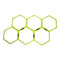 Koordinationsleiter aus sechs hexagonalen Elementen, vielseitig kombinierbar, limetten-grün