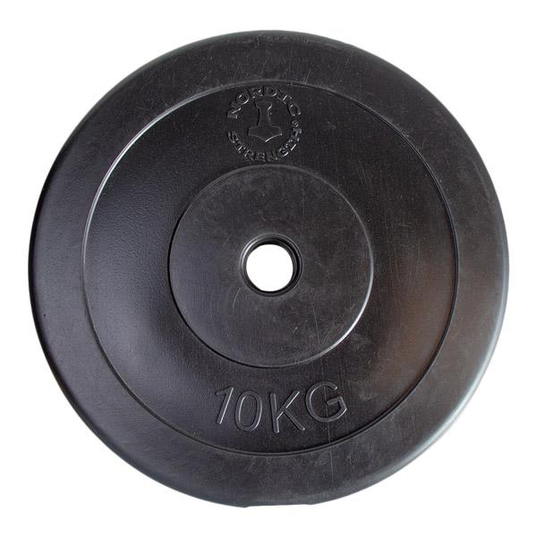 Hantelscheiben aus Kunststoff & Zement, 2 x 10 kg (30 mm)