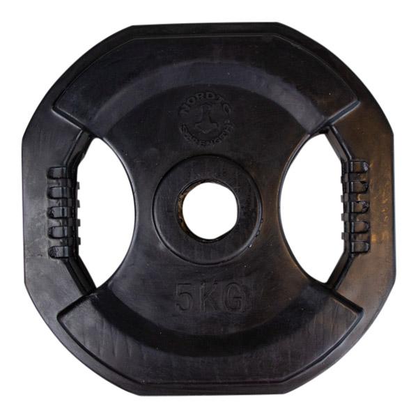 Gewichtsscheibe für Aerobic Langhantel, schwarzes Set, 5 kg