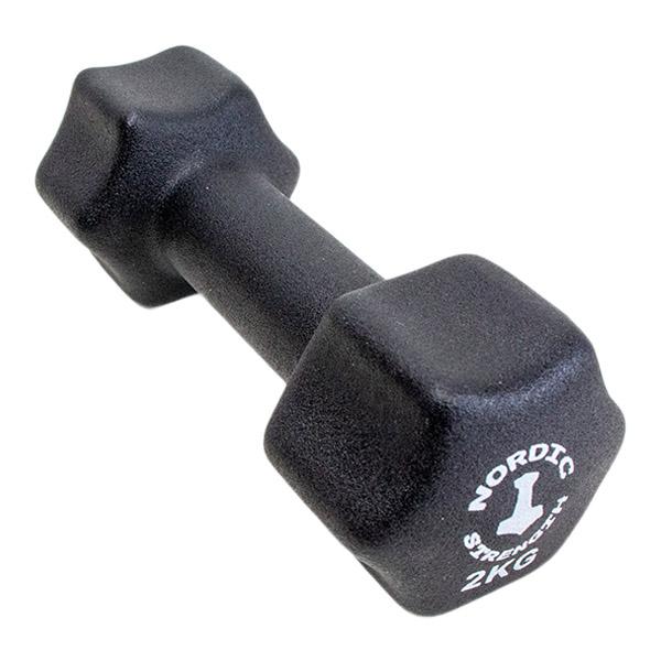 Gymnastikhantel von Nordic Strength, 'Black Edition', 2 kg